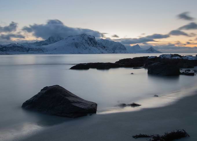 Frozen beach