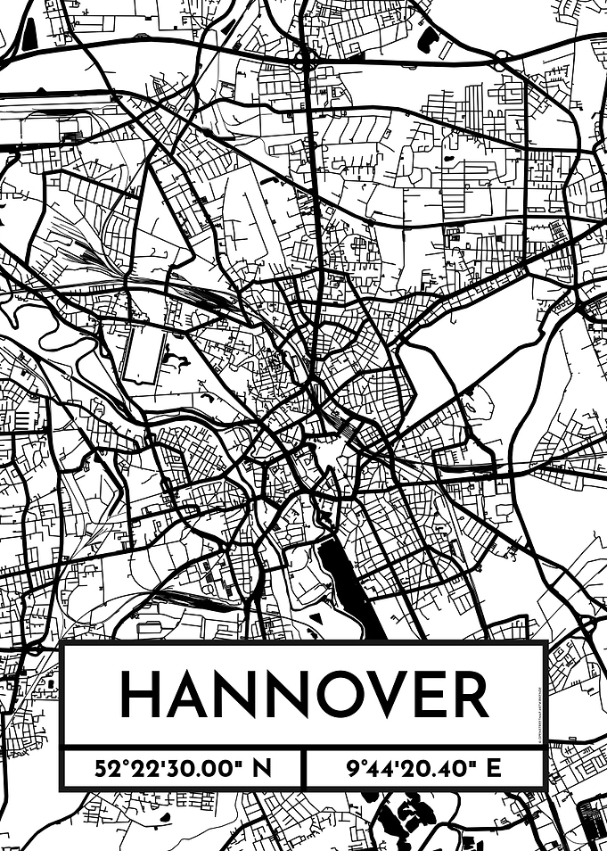 Hannover City Map Design