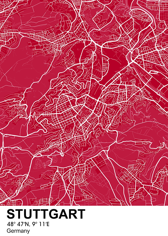 stuttgart color city map