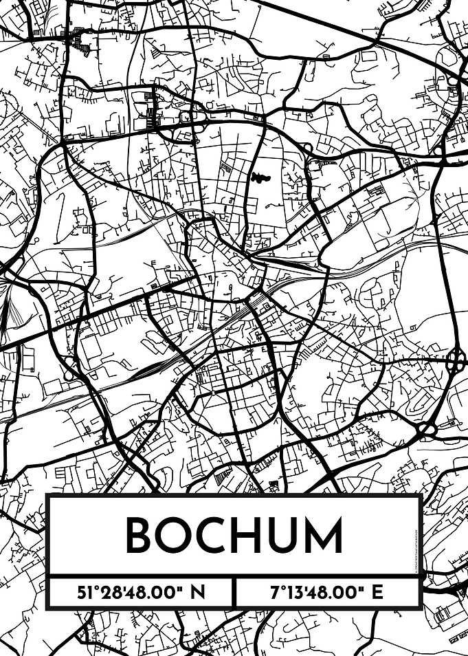Bochum City Map Design