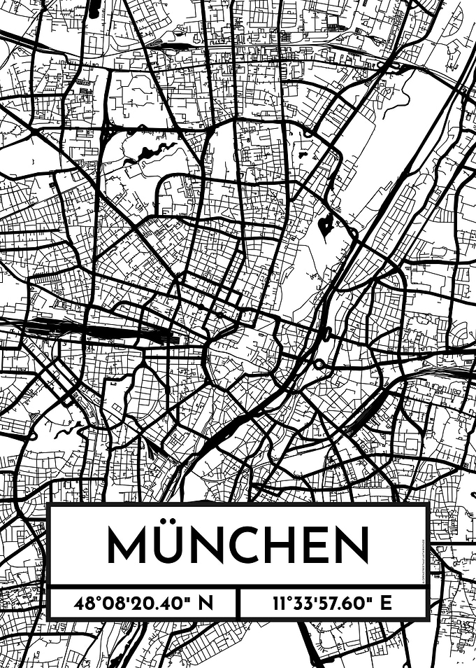 Munich City Map Design