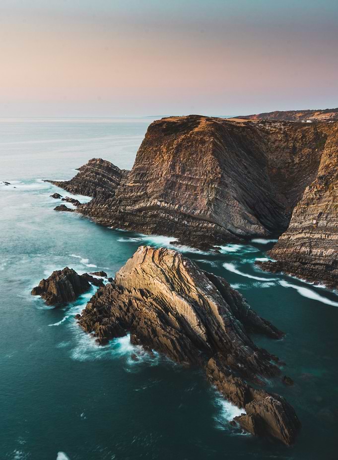 Mountain with sea