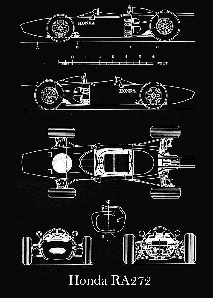 Honda RA272 1965 Blueprint