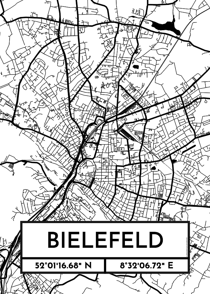 Bielefeld City Map Design