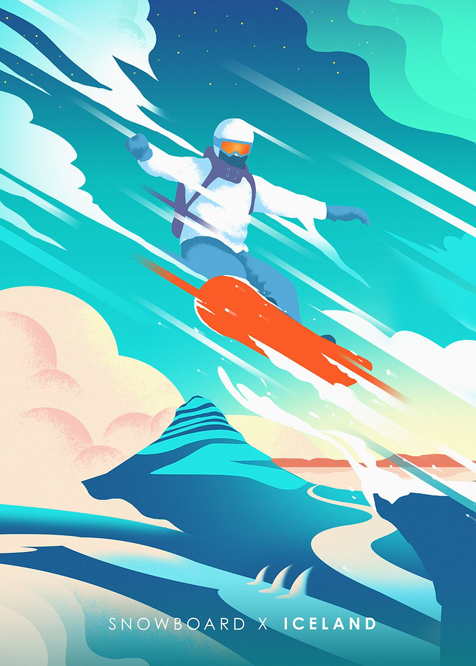 Snowboard x Iceland