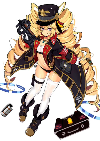 Anime Cute Girls Soldier