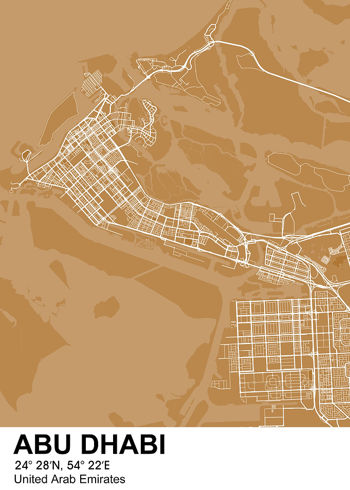ABU DHABI color city map
