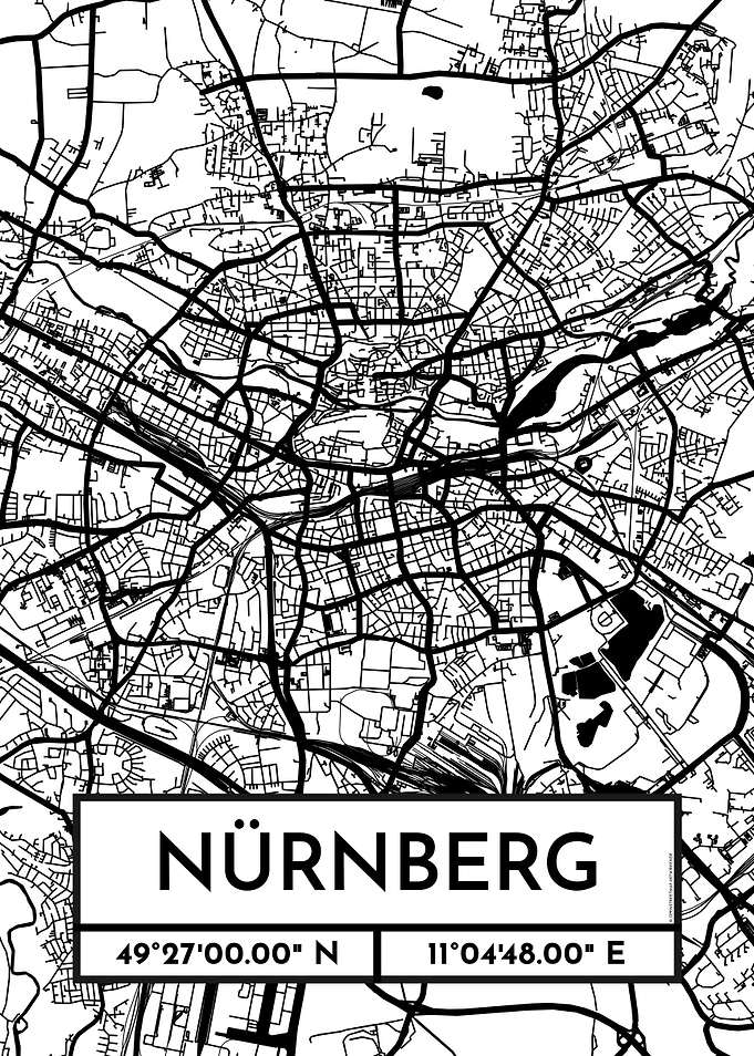 Nuremberg City Map Design