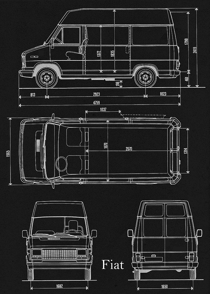 Fiat Ducato 1982 Blueprint