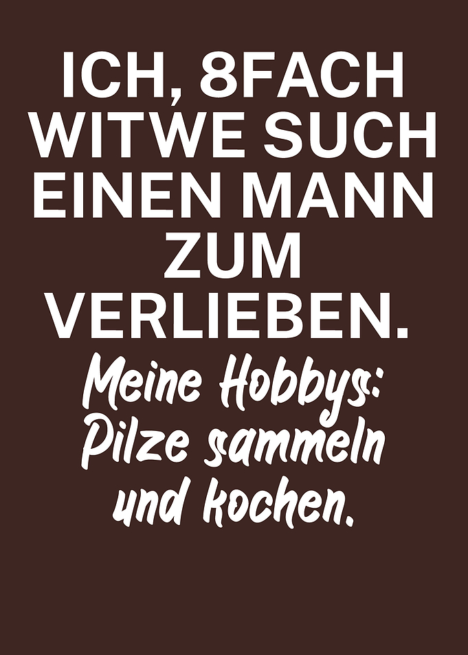 Pilzsammler Ironisch