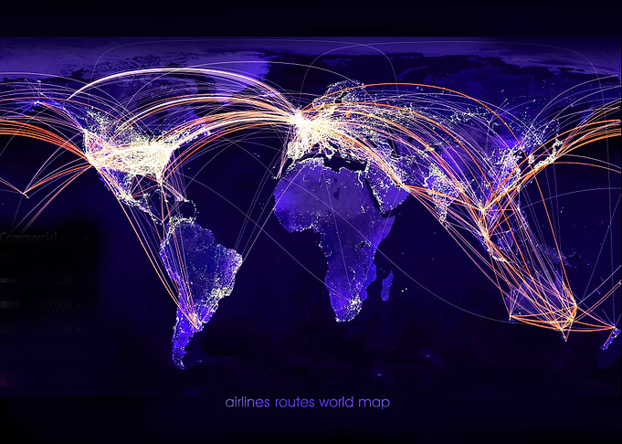airlines routes world map