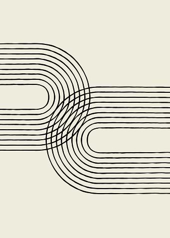 Mid century line art
