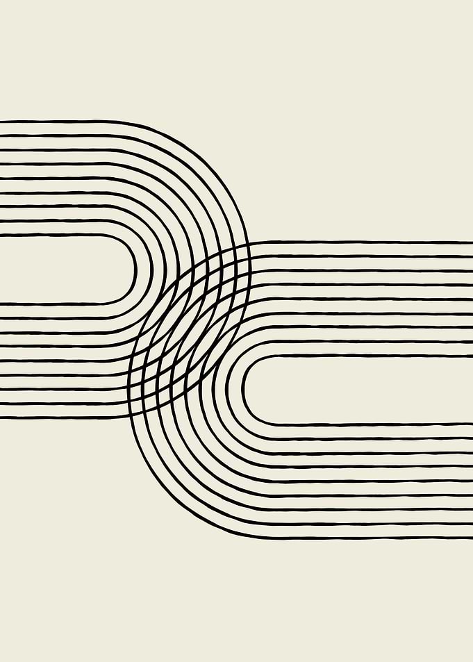Mid century line art