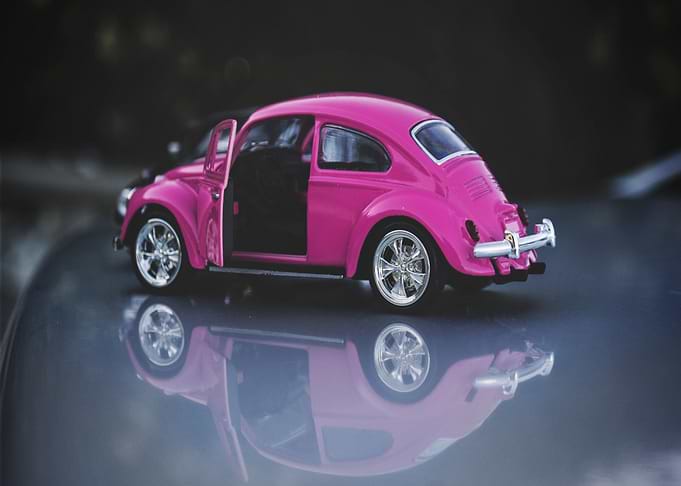 car pink mini