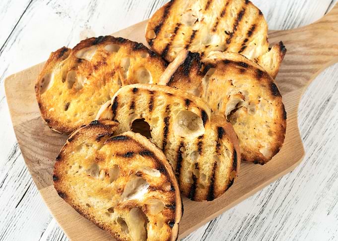 Slices of toasted bread
