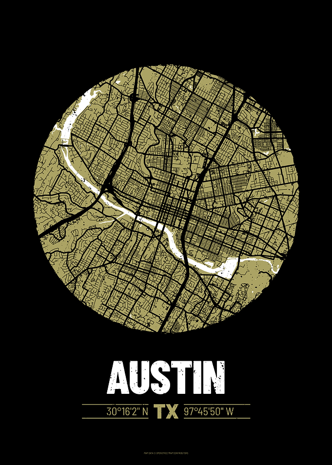 Austin City Map Design
