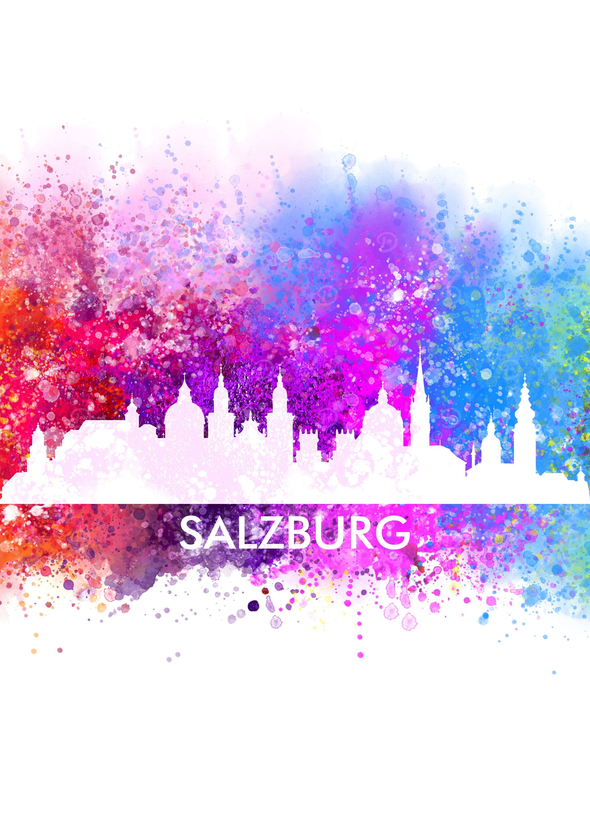 salzburg color cityscape