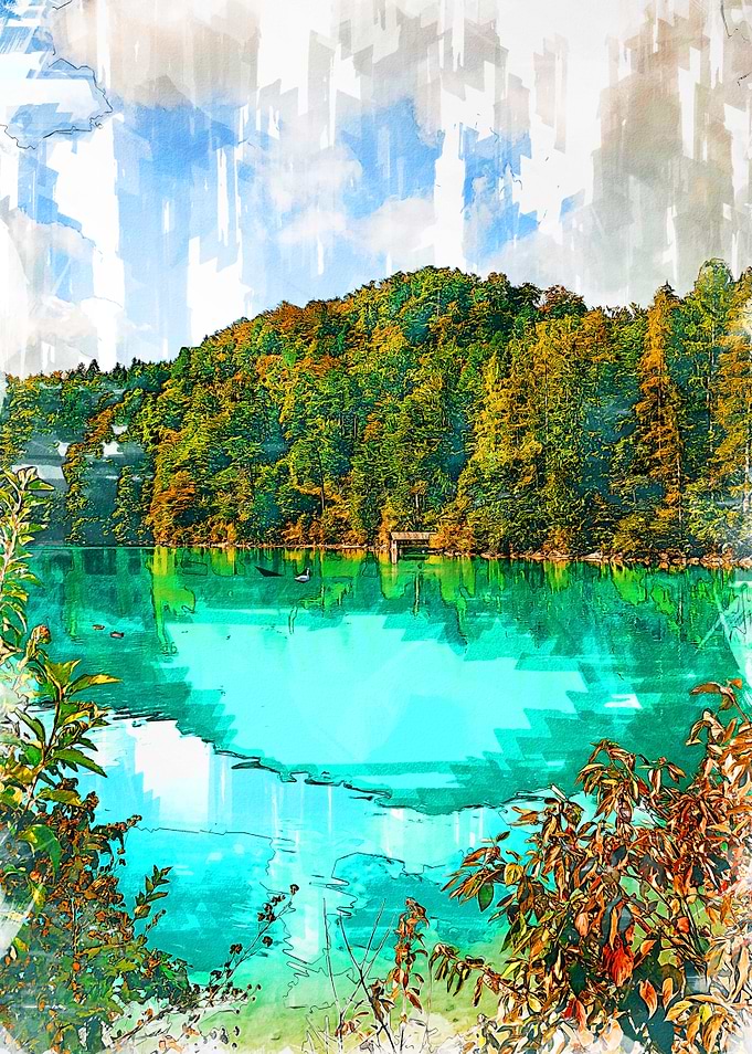 Lake In Germany Abstract
