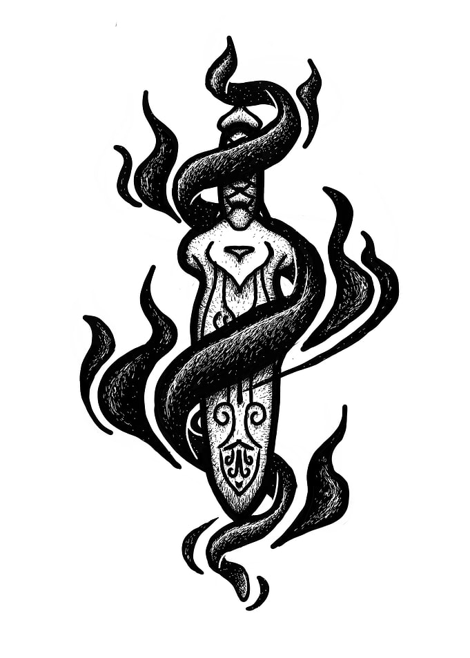 Black Fire Knife