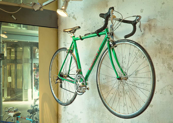 green bicycle