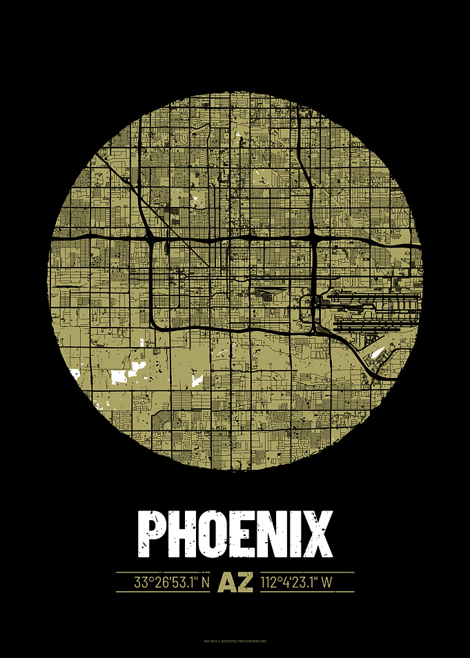 Phoenix City Map Design