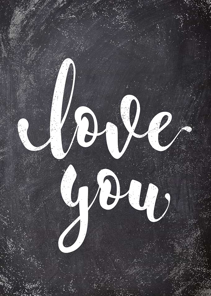 love you Chalkboard art