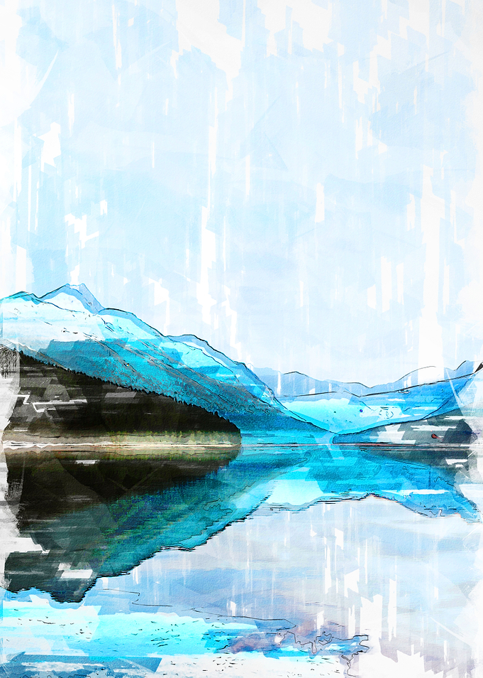 Bowman Lake USA Abstract