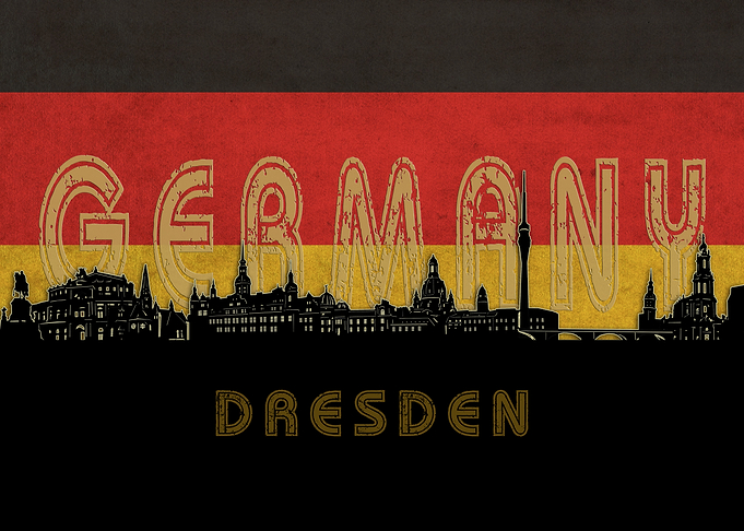 dresden skyline flag