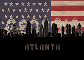 atlanta skyline flag