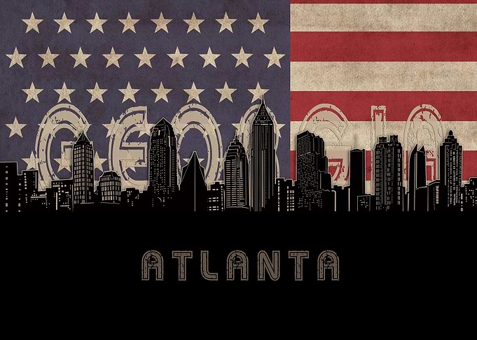 atlanta skyline flag