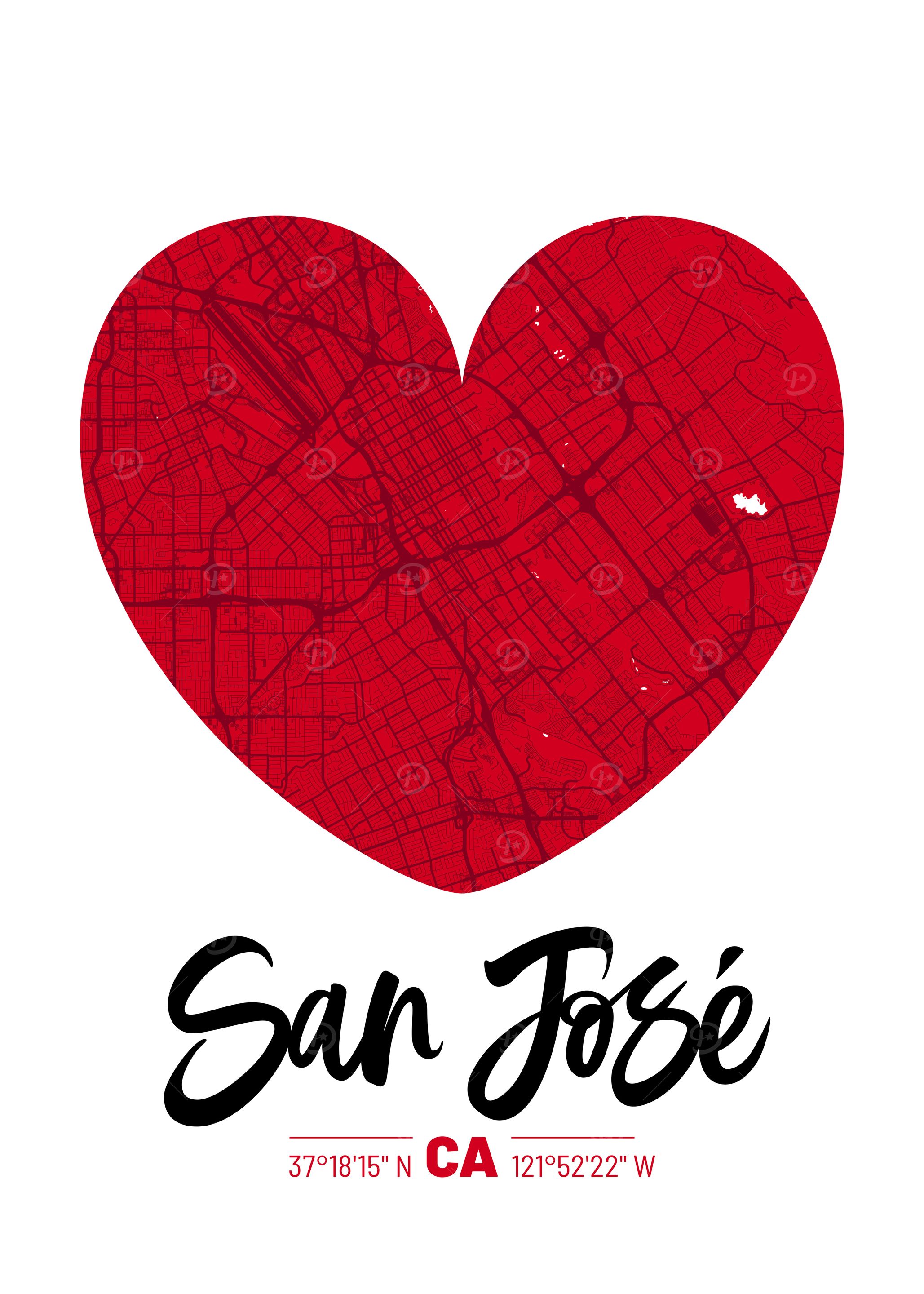 San Jose City Map Design