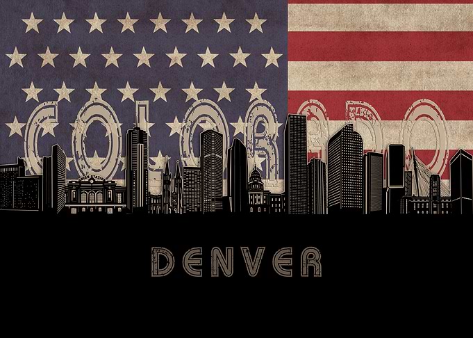 denver skyline flag