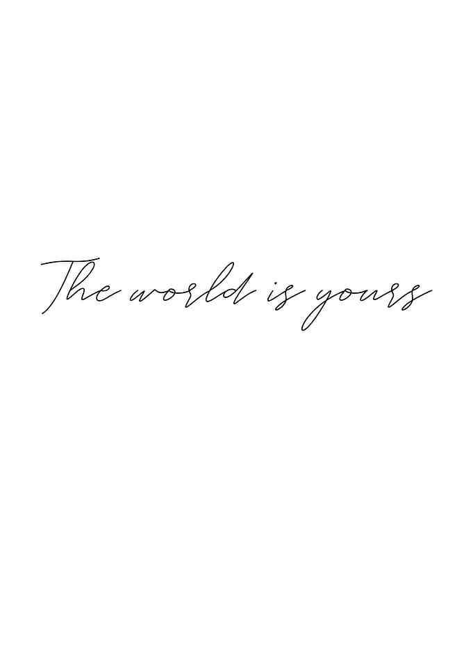 The world is yours