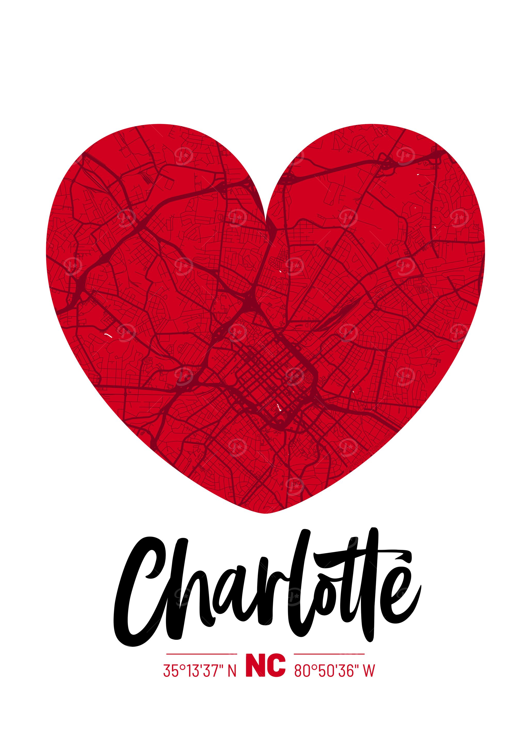 Charlotte City Map Design