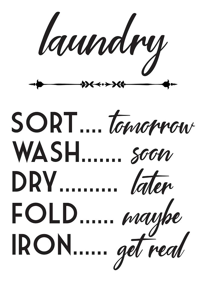 Laundry Schedule White