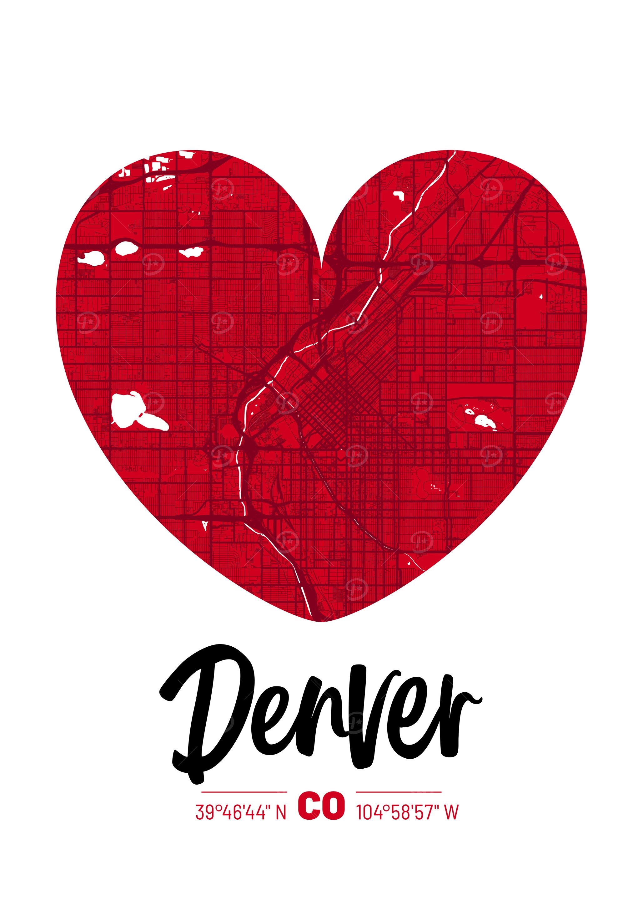 Denver City Map Design