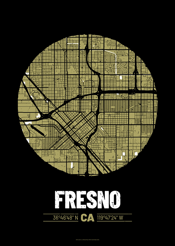 Fresno City Map Design