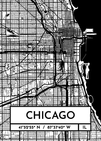Chicago City Map Design