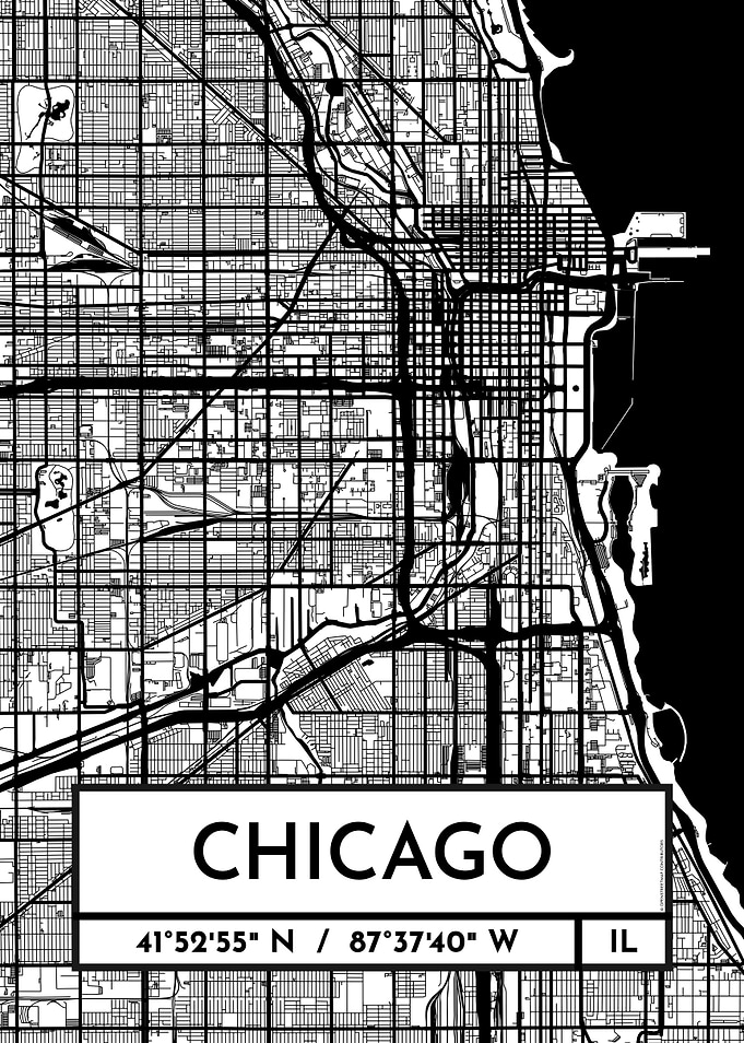 Chicago City Map Design