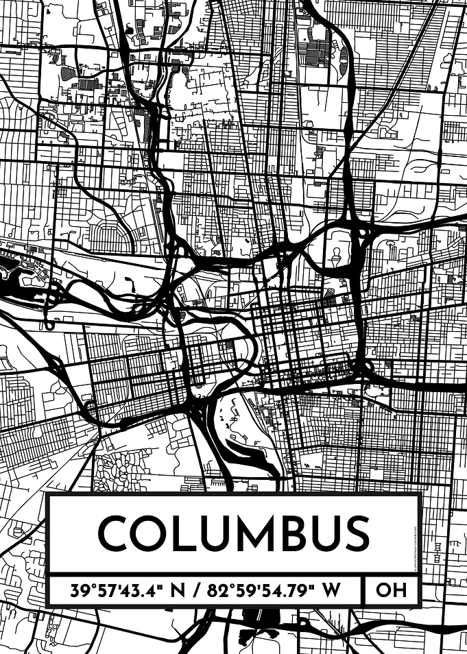 Columbus City Map Design