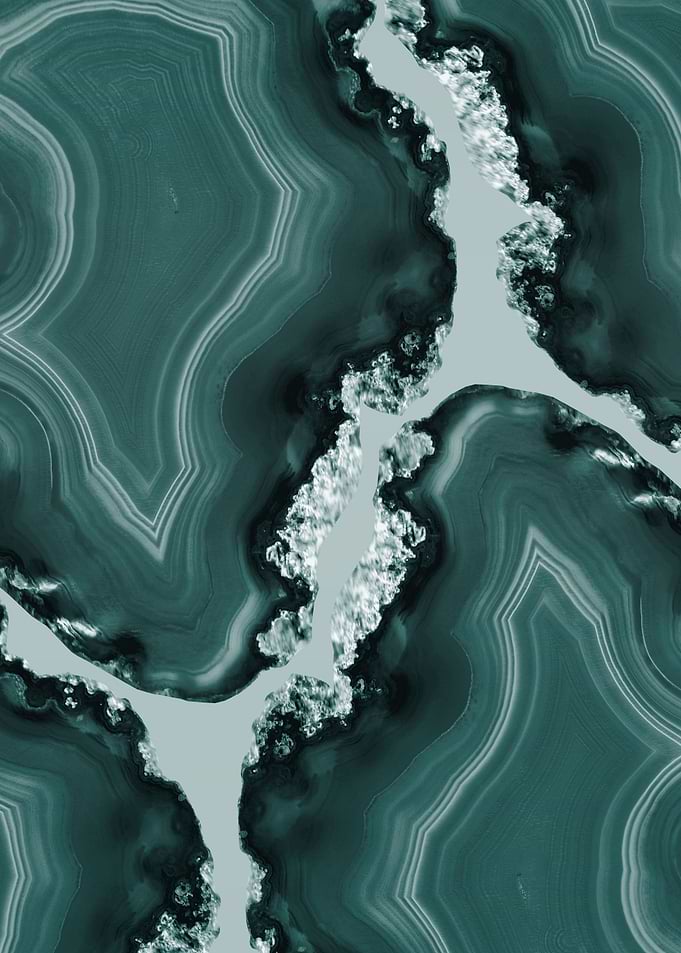 Teal Agate Pattern 1