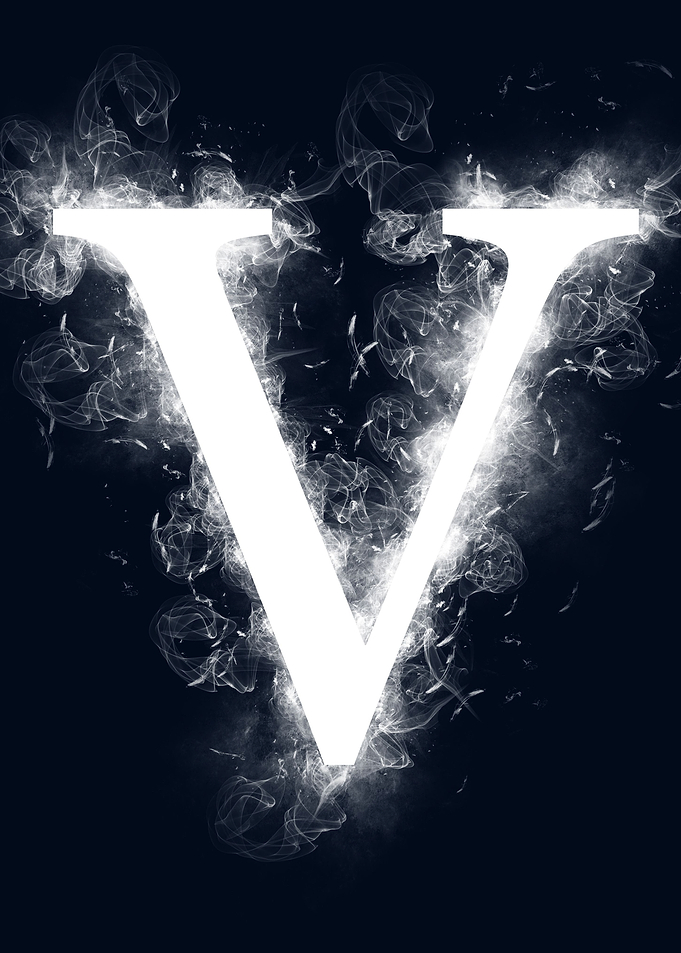 v letter smoky