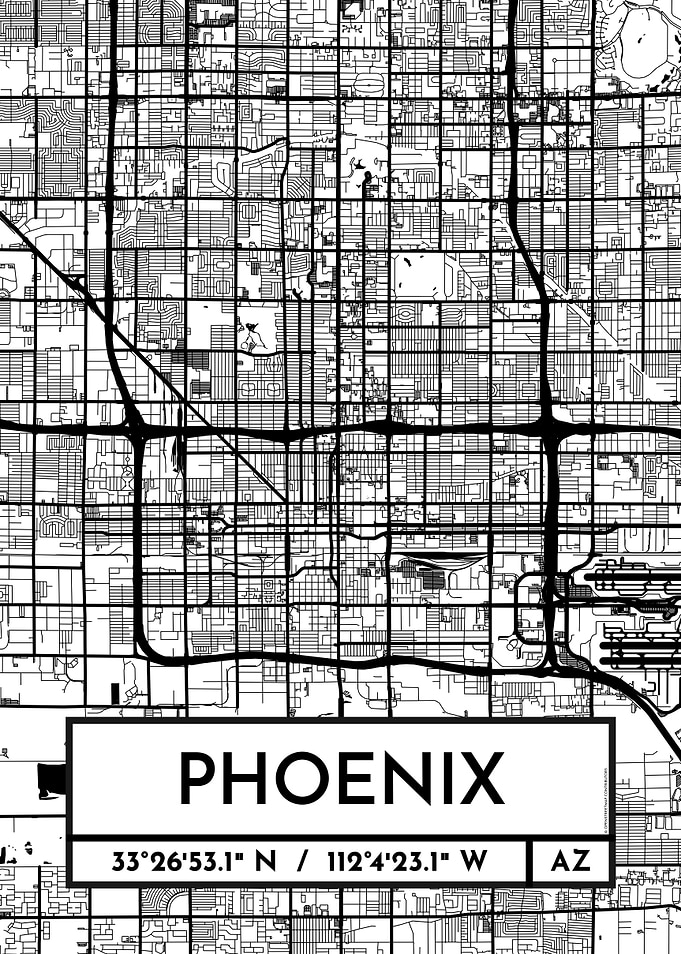 Phoenix City Map Design