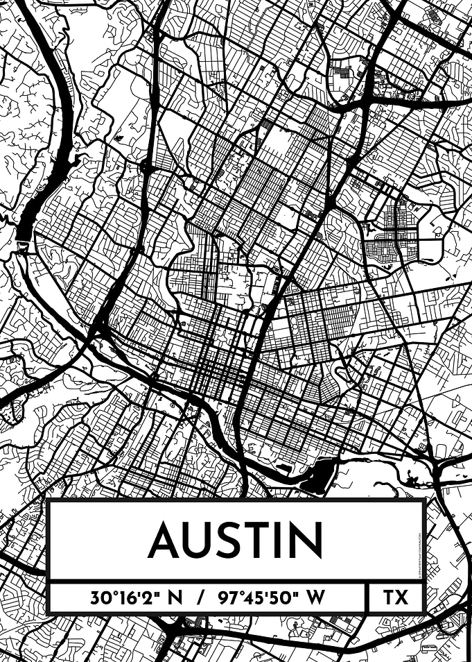 Austin City Map Design