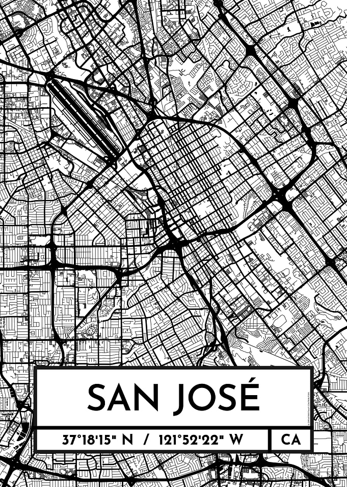 San Jose City Map Design