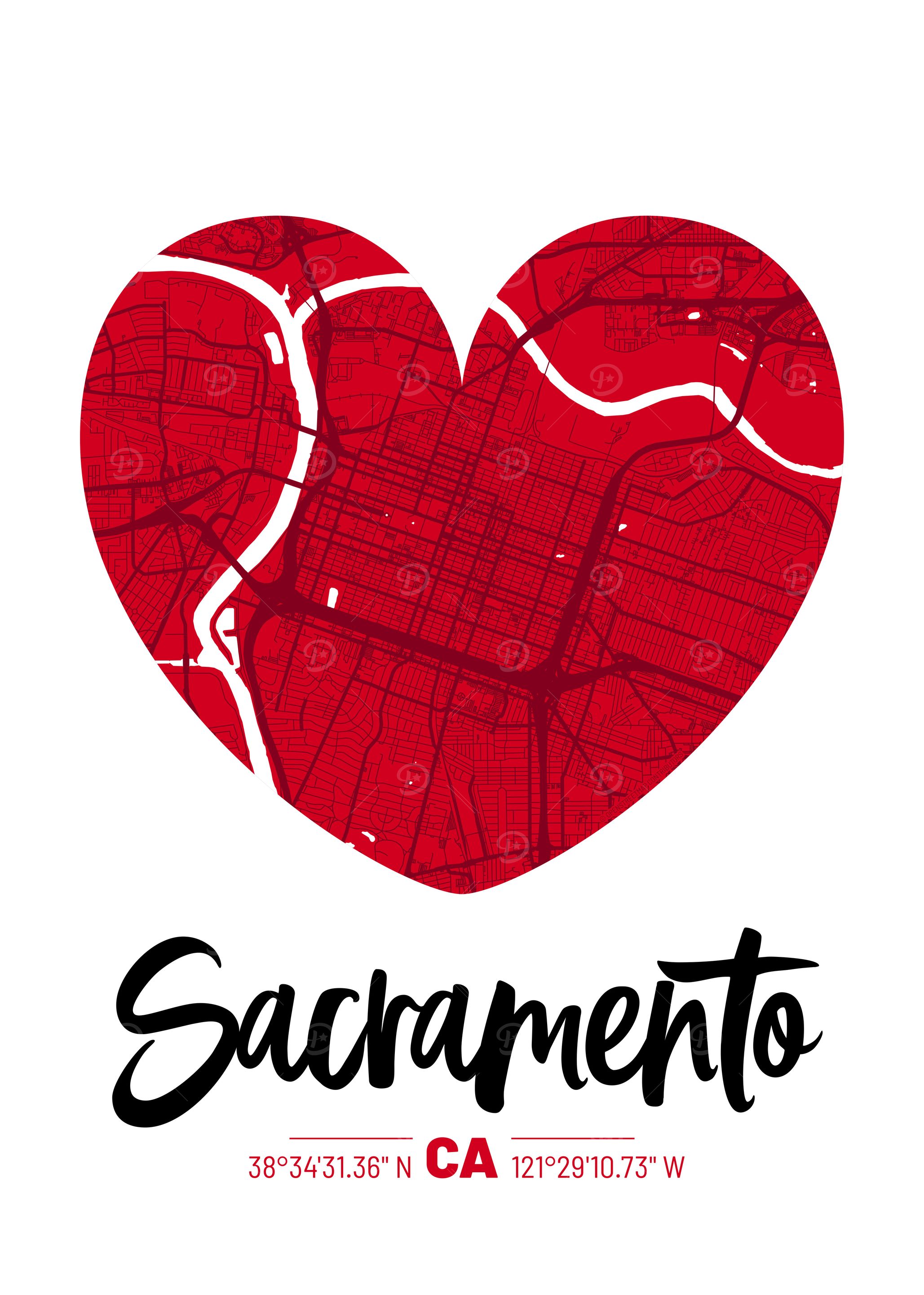 Sacramento City Map Design