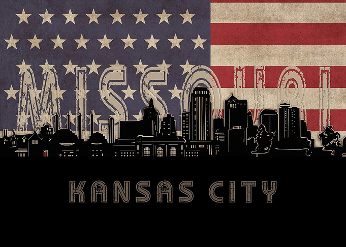 kansas city skyline flag
