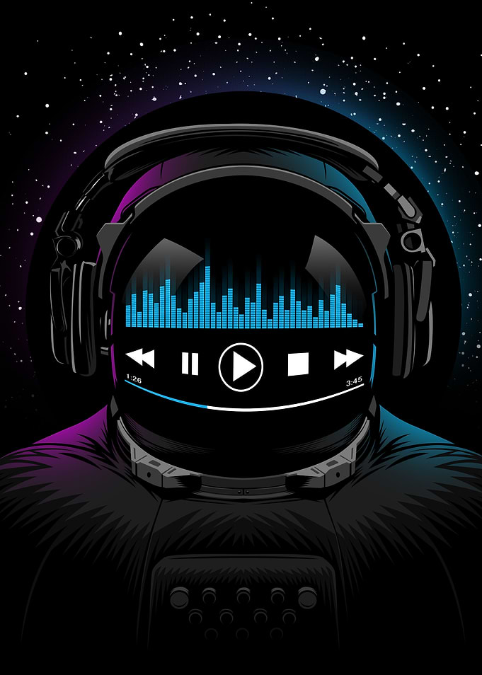 Astronaut music headphones