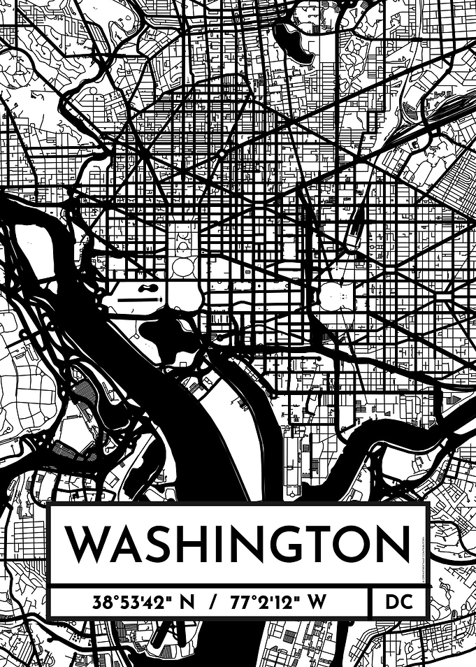 Washington City Map Design