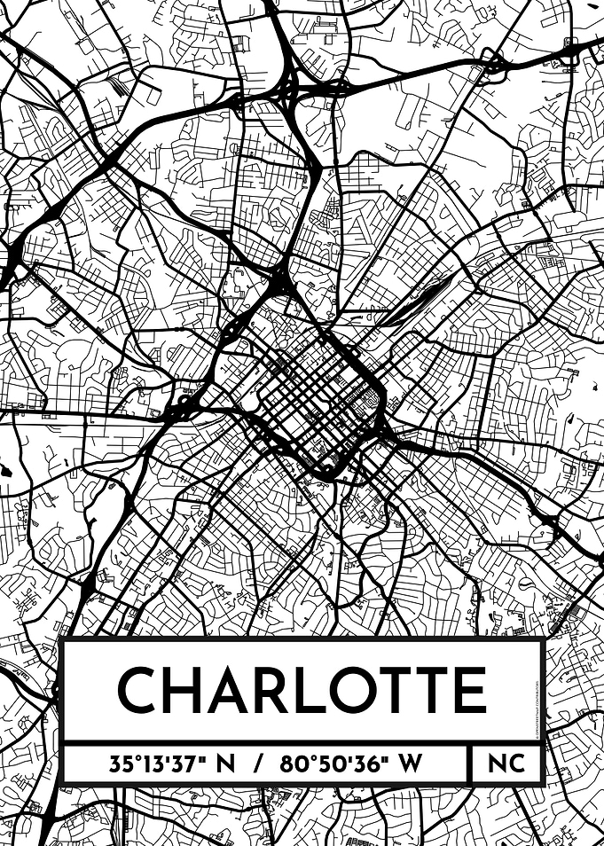 Charlotte City Map Design